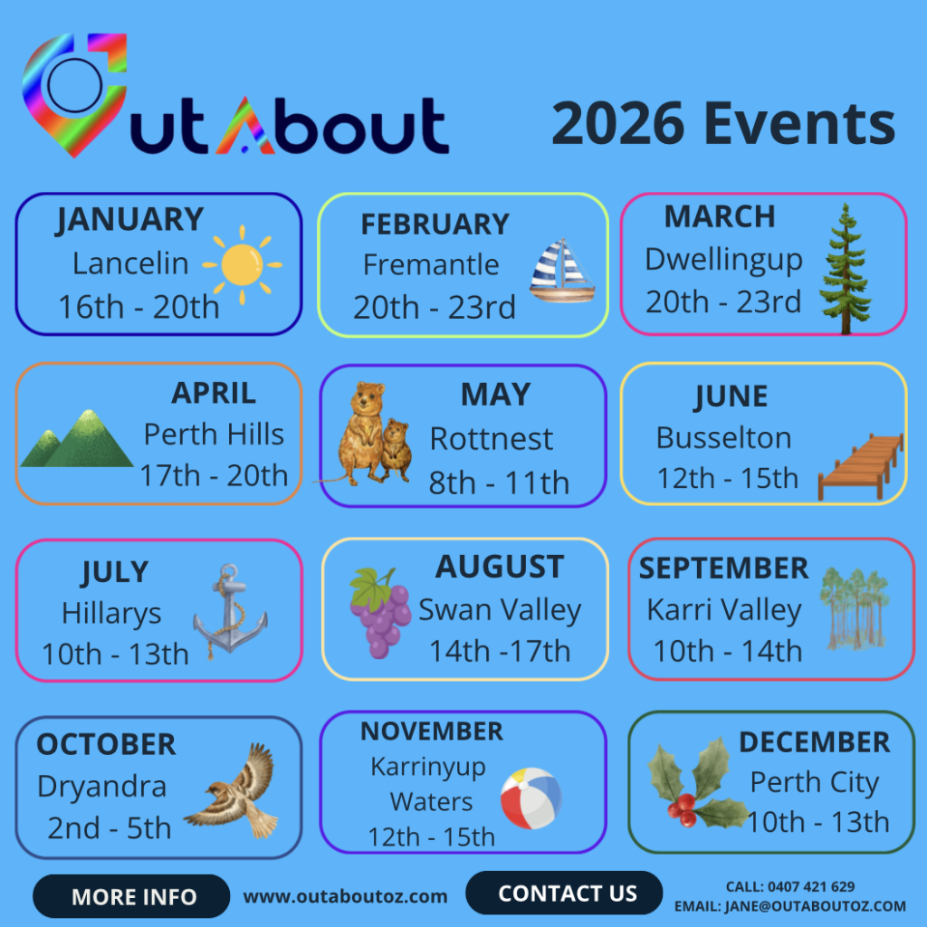 OutAbout Oz 2026 Events brochure